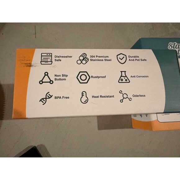 NIB set of 2 dog cat food bowls - Picture 5 of 6